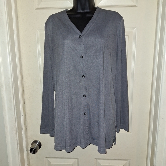 Lord & Taylor button-down blouse size large - Picture 4 of 6